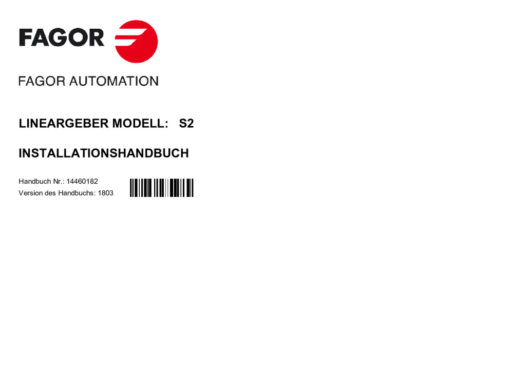 Titelseite: S2 model incremental linear encoder