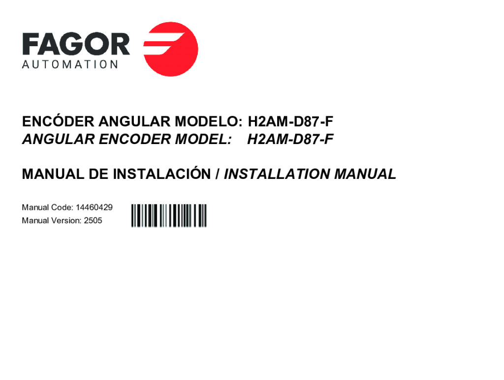 H2-D87-F absolute angular encoder –  Mitsubishi protocol