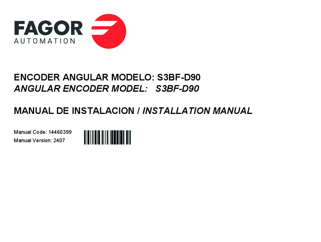 S3-D90 absolute angular encoder – Fanuc protocol