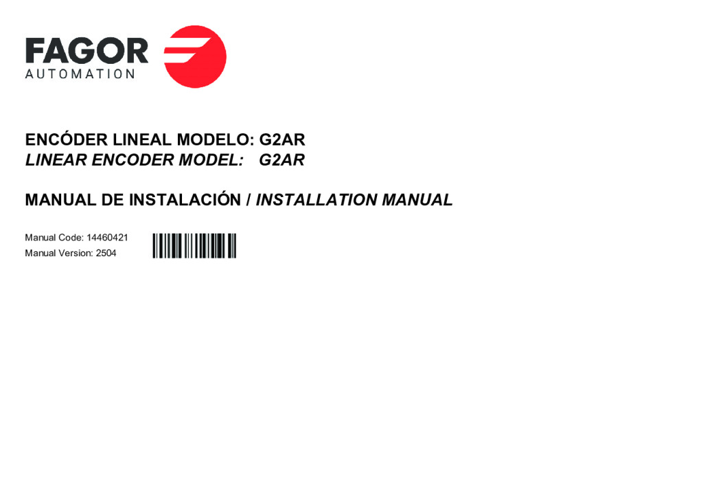 G2 model absolute linear encoder – SSI (B_R) protocol