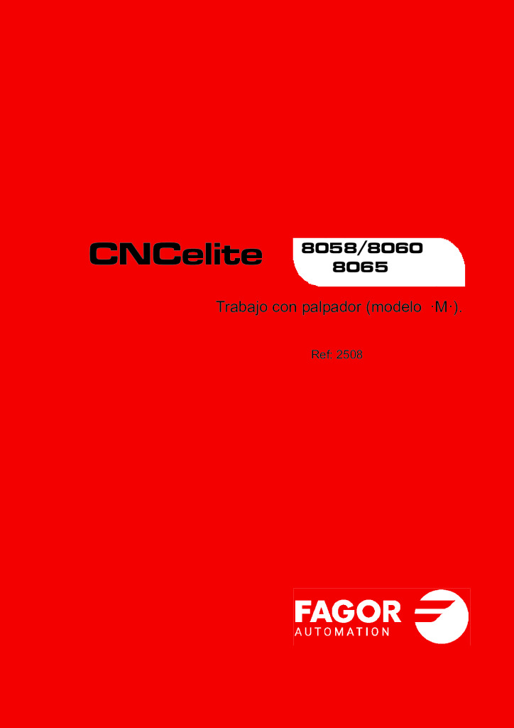 CNCelite 8058/8060/8065 Probing (ꞏMꞏ model)