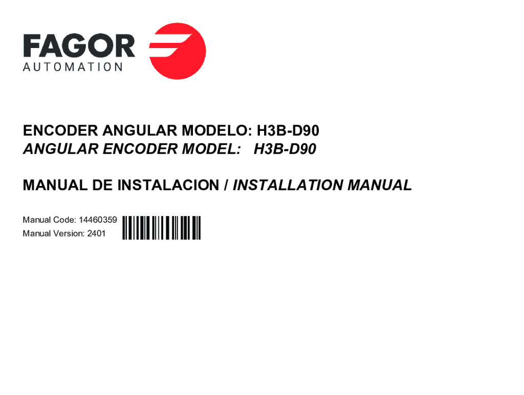 Portada: H3-D90 absolute angular encoder – SSI (Fagor) protocol