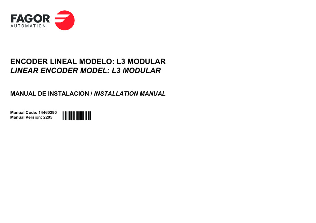 Portada: Modular L3 model absolute linear encoder – installation